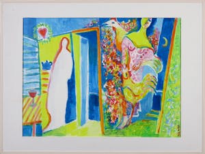 Joe Wols - Acryl op karton, Zonder titel - Ingelijst kopen? Bied vanaf 80!