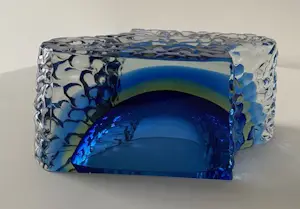 Luigi Mandruzzato - Schitterende kleurrijke schaal / centre piece (Sommerso-techniek) kopen? Bied vanaf 78!