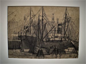 Henri Wouters - etser, lithograaf, schilder, tekenaar -potloodtekening "Amsterdam minerva Haven" kopen? Bied vanaf 10!