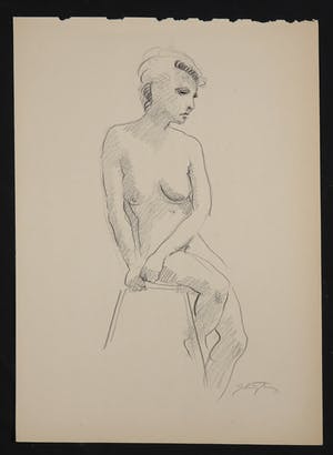 Jan Sluijters (jr.) - Tekening, Naakt kopen? Bied vanaf 40!