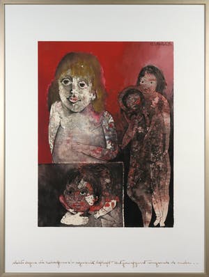 Ans Wortel - Gemengde techniek op papier, Slechts degene die zichzelf (...) - Ingelijst kopen? Bied vanaf 250!