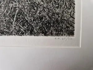 Reinder Homan - Perfecte ets "Landschap met doorkijk" - 45/50 - 1987 - in passe partout kopen? Bied vanaf 130!