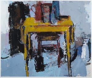 Kees Hak - Gouache op papier, Zonder titel - Ingelijst kopen? Bied vanaf 20!