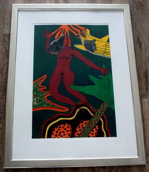 Corneille - Grote ingelijste zeefdruk - 1983 (prachtige lijst!) kopen? Bied vanaf 399!