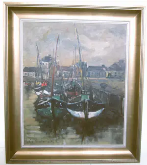 Lea Vanderstraeten - "Boten in de haven" kopen? Bied vanaf 350!