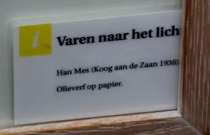 Han Mes - Ingelijste olieverf op papier: Varen naar het licht kopen? Bied vanaf 295!