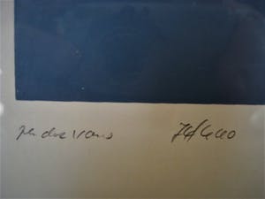 Niet of onleesbaar gesigneerd - Fraaie gestileerde Lithografie - fraai ingelijst - gesigneerd kopen? Bied vanaf 10!
