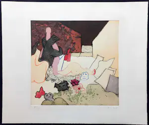 Constant - Het bondgenootschap tussen Casanova en de moraal, aquatint ets kopen? Bied vanaf 775!