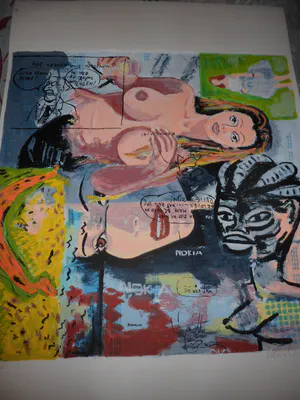 Peter Klashorst - Zeefdruk. Titel, "Turn Around Elisa". kopen? Bied vanaf 50!