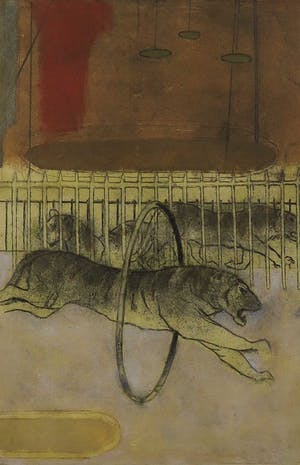 Ru van Rossem - Ets en aquatint, Tijgersprong - Ingelijst kopen? Bied vanaf 70!