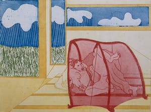 Sjoerd Bakker - kleurenets - 'Japanse minnaars in lust' - 1969 (Zeer kleine oplage) kopen? Bied vanaf 80!