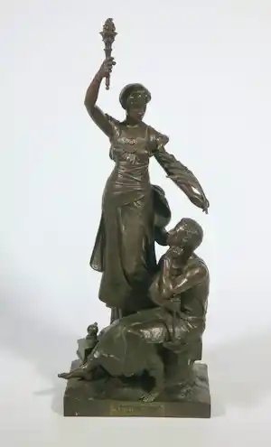Henri Louis Levasseur - Bronzen beeld, Gloire au travail verkauft für € 1000!