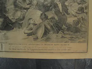 Gilliam van der Gouwen - "De Heer verdrinkt de Egyptenaren in het midden der roode zee" kopen? Bied vanaf 20!