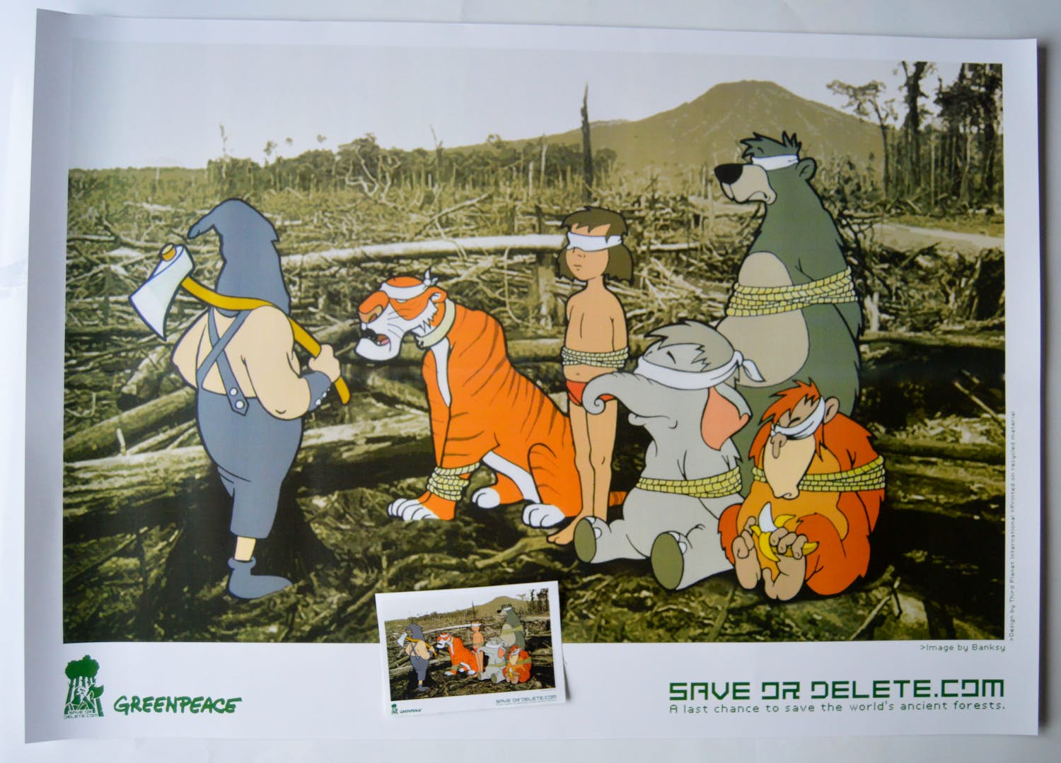 Banksy - Save or deleate, Greenpeace. kopen? Bied vanaf 60!