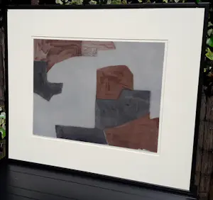 Serge Poliakoff - Komposition in Braun, Grau und Schwarz, Radierung (unsigniert, sauber gerahmt) kopen? Bied vanaf 295!