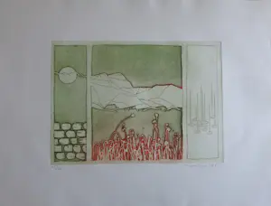 Jan Montyn - LANDSCHAP / KLEURETS-AQUATINT / 49x65cm / SIG / 1981 kaufen? Bieten Sie von 70!