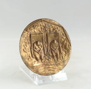 Guus Hellegers - Bronzen penning, Naaktstrand kopen? Bied vanaf 70!