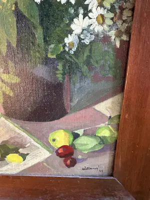 Joop Willems - Fruit en bloemen stilleven kopen? Bied vanaf 135!