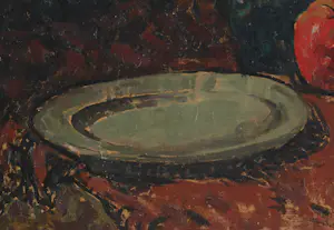 Nico van Rijn - Stilleven met bord en appel kopen? Bied vanaf 350!