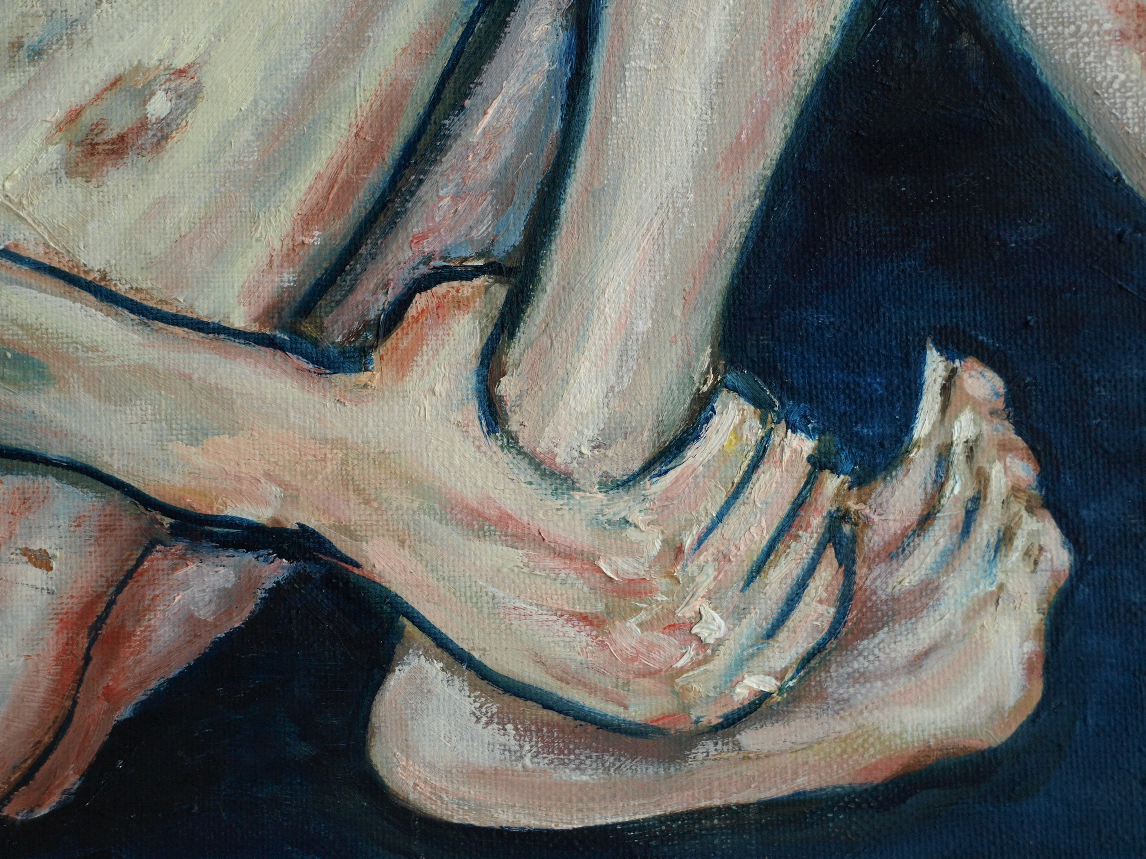 Niet of onleesbaar gesigneerd - Olieverf op doek , Christmas is coming to town – 60 x 80 cm  kopen? Bied vanaf 1!