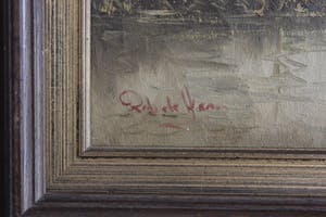 Rob de Haan - Bruggetje in polderlandschap kopen? Bied vanaf 120!