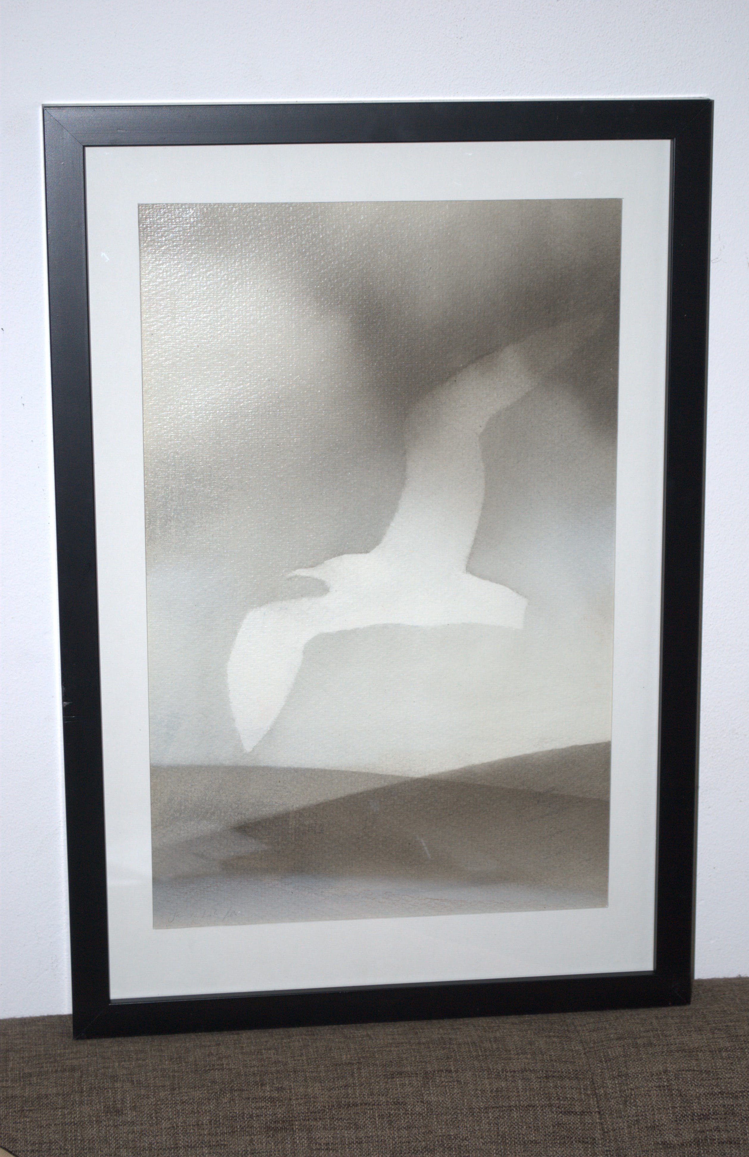 Jan de Kok - vogelvlucht - acrylverf 1985 verkocht voor € 50!