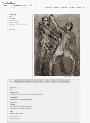 Constant - Vechtpartij, suikeraquatint ets (kleine oplage) kopen? Bied vanaf 550!