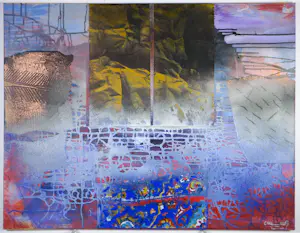 Chabab Tayefeh Mohajer - Gemengde techniek op doek, Tweeluik kopen? Bied vanaf 150!