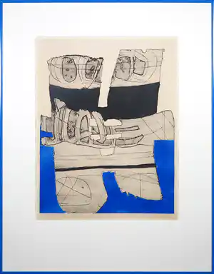 Cees Kortlang - Kleurenets, Zonder titel - Ingelijst verkocht voor € 50!