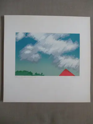 Piet Fioole - Zeefdruk On top of a red roof kopen? Bied vanaf 10!