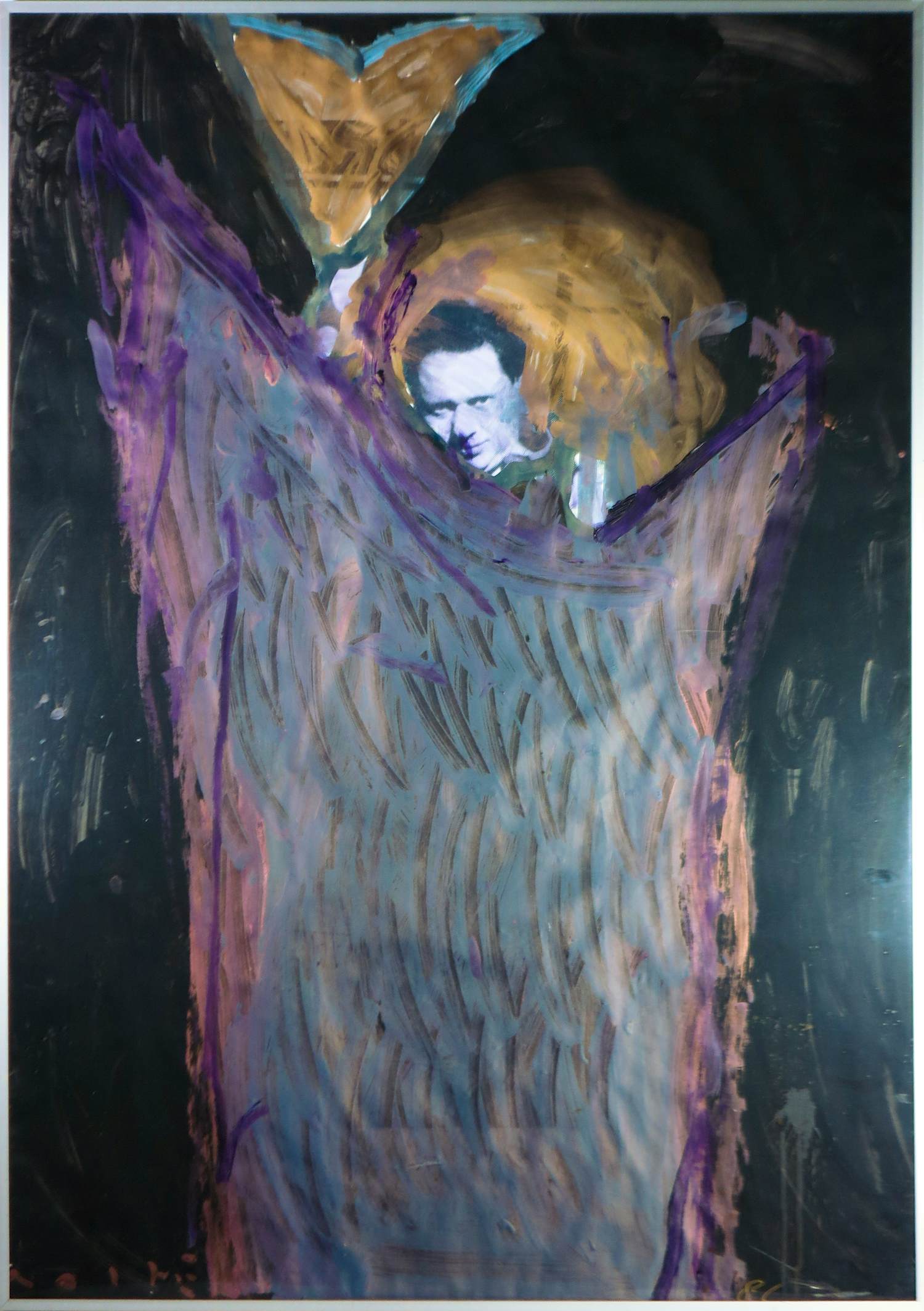 Titus Nolte - Gouache / acryl op papier, Dylan Thomas - Ingelijst kopen? Bied vanaf 120!
