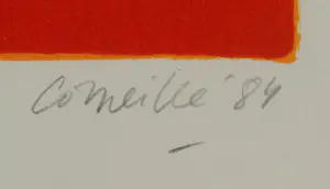 Corneille - Ingelijste kleurenlitho: Le volcan fête - 1984 kopen? Bied vanaf 275!