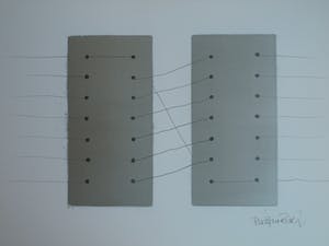 René Klinkers - Gemengde techniek , “2 Rechthoeken” - gesigneerd kopen? Bied vanaf 25!