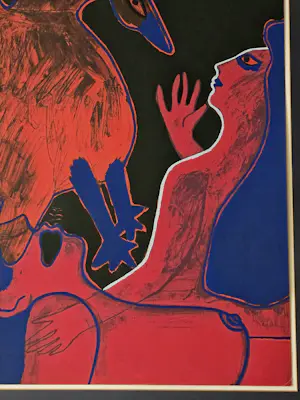 Corneille - 2 Vrouwen met vogel - Handgesigneerd - 1978 kopen? Bied vanaf 400!