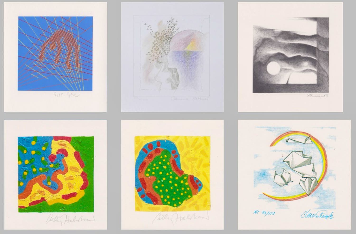 Buy Willem F. Wagner - e.a: Collectie van zes handgesigneerde zeefdrukken: Abstracte Composities? Bid from 25!