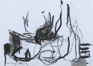 Bart ten Bruggencate - Houtskool, Abstracte compositie kopen? Bied vanaf 20!