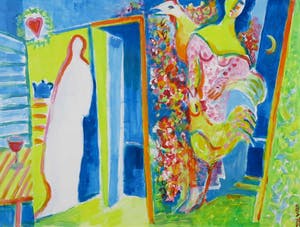 Joe Wols - Acryl op karton, Zonder titel - Ingelijst kopen? Bied vanaf 80!