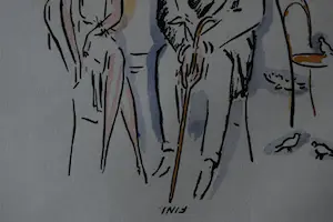 Kees van Dongen - Pochoir - In het park - 1925 kopen? Bied vanaf 300!