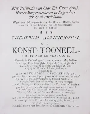 Harry van Kruiningen - Ets op marouflé, Het theatrum artificiosum in de Kalverstraat kopen? Bied vanaf 100!