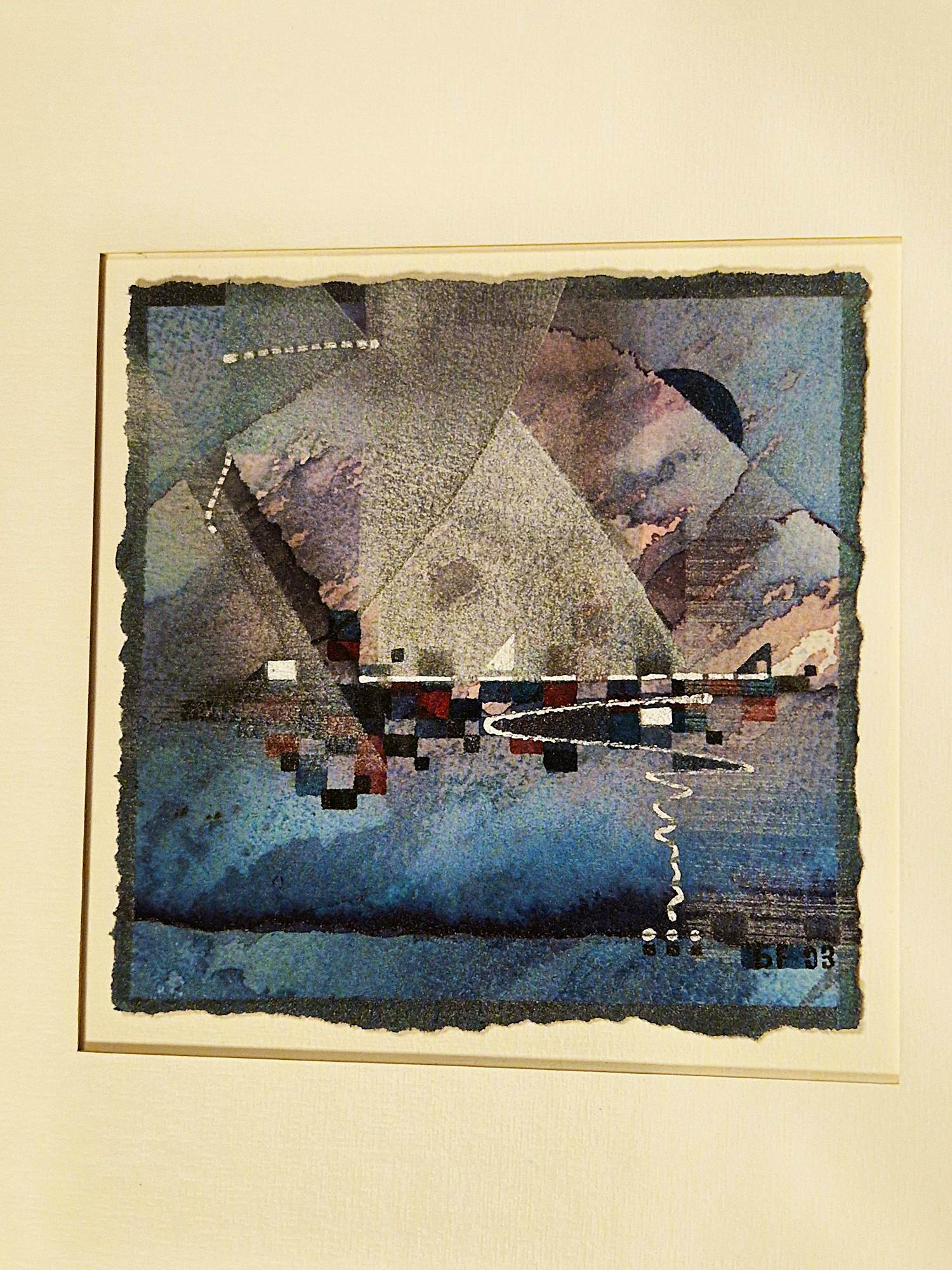 Bart Filet - in 2003 gemaakte gemengde techniek (aquarel, inkt, zilververf) abstract - gesign kopen? Bied vanaf 30!