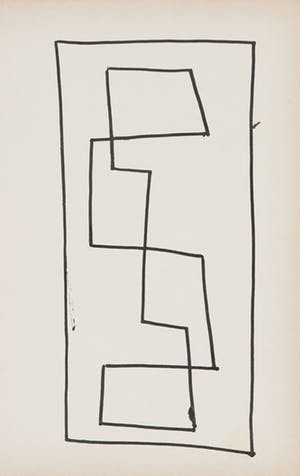 Siep van den Berg - Inkttekening, Abstracte compositie kopen? Bied vanaf 10!