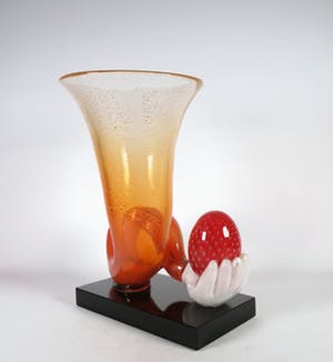 Michel van Overbeeke - Glas, Kelk met hand kopen? Bied vanaf 400!