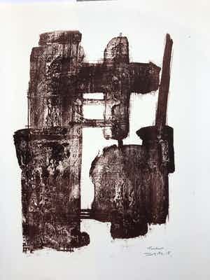 Wim Motz - Tartuur compositie 1958. verkocht voor € 45!