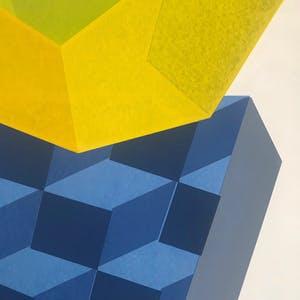 Michael Challenger - Op-Art! - Zeefdruk - 'Pentatonic Landscape' - 1967 - Gesigneerd kopen? Bied vanaf 55!