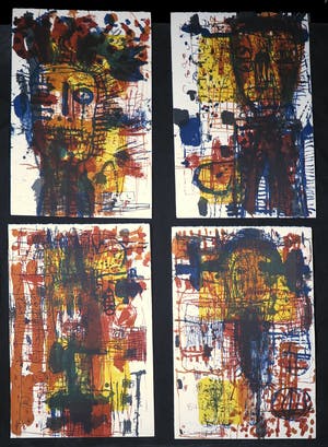 Rik van Iersel - Lot van vier lithos, The storytellers kopen? Bied vanaf 1!