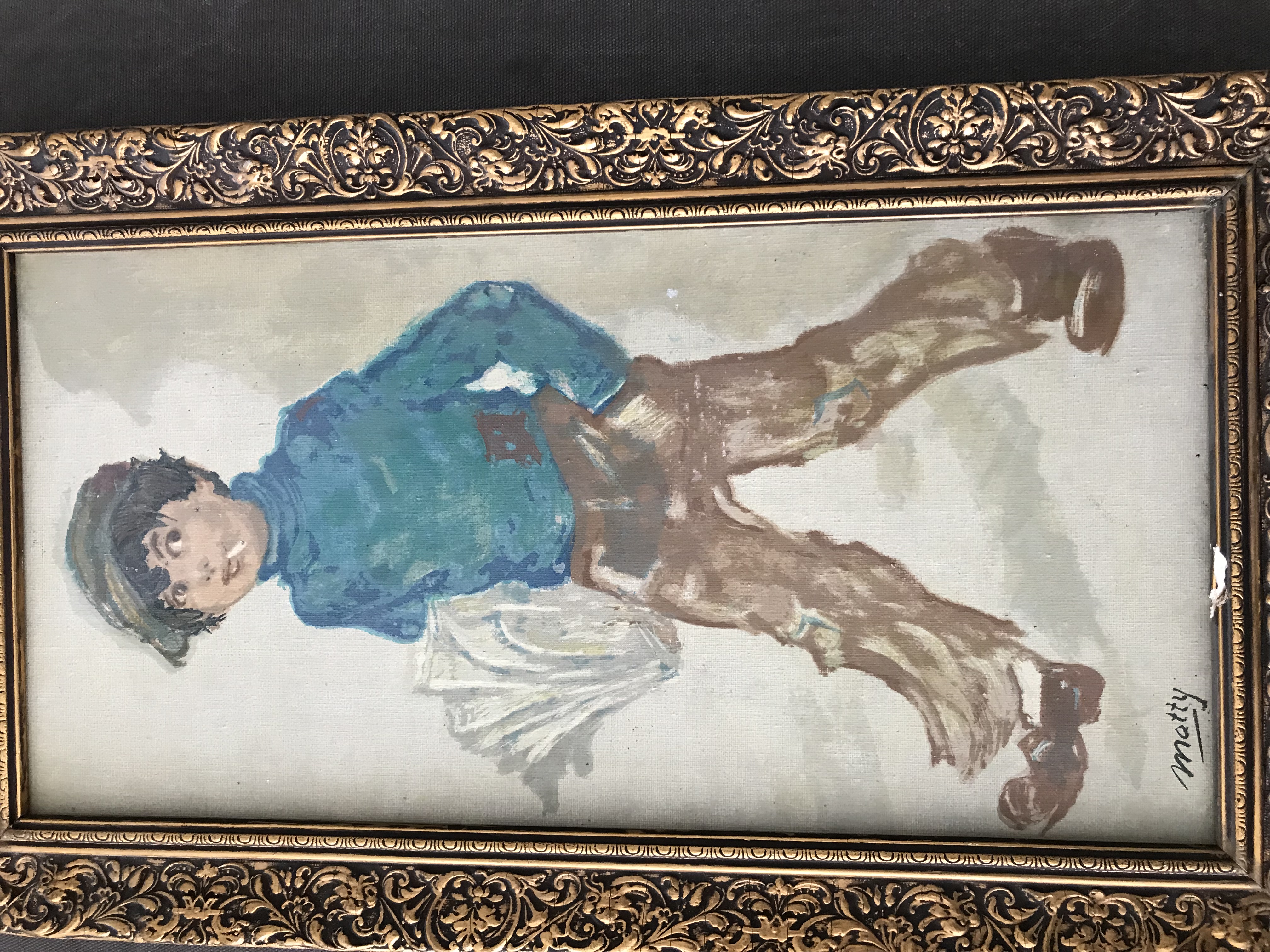 Niet of onleesbaar gesigneerd - Krantenjongen met sigaret kopen? Bied vanaf 1!