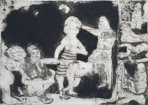 Jacqueline de Jong - Ets: 'Compositie met figuren' kopen? Bied vanaf 50!