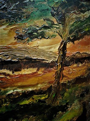 Niet of onleesbaar gesigneerd - Omstreeks 1920 expressionistisch olieverf "Herfst landschap" L. Weissberg kopen? Bied vanaf 1!