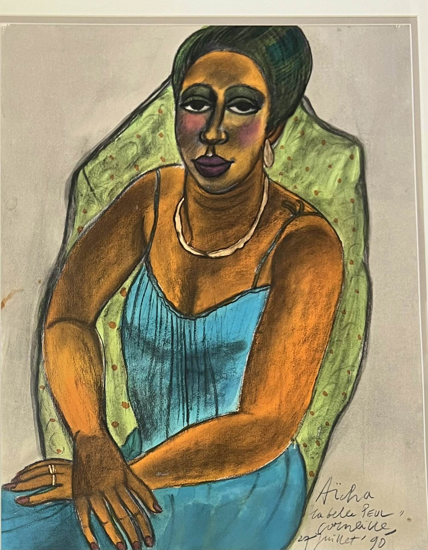 Corneille - Groot pastel en aquarel op papier, Aïcha, de mooie Peul, 1990 kopen? Bied vanaf 6000!