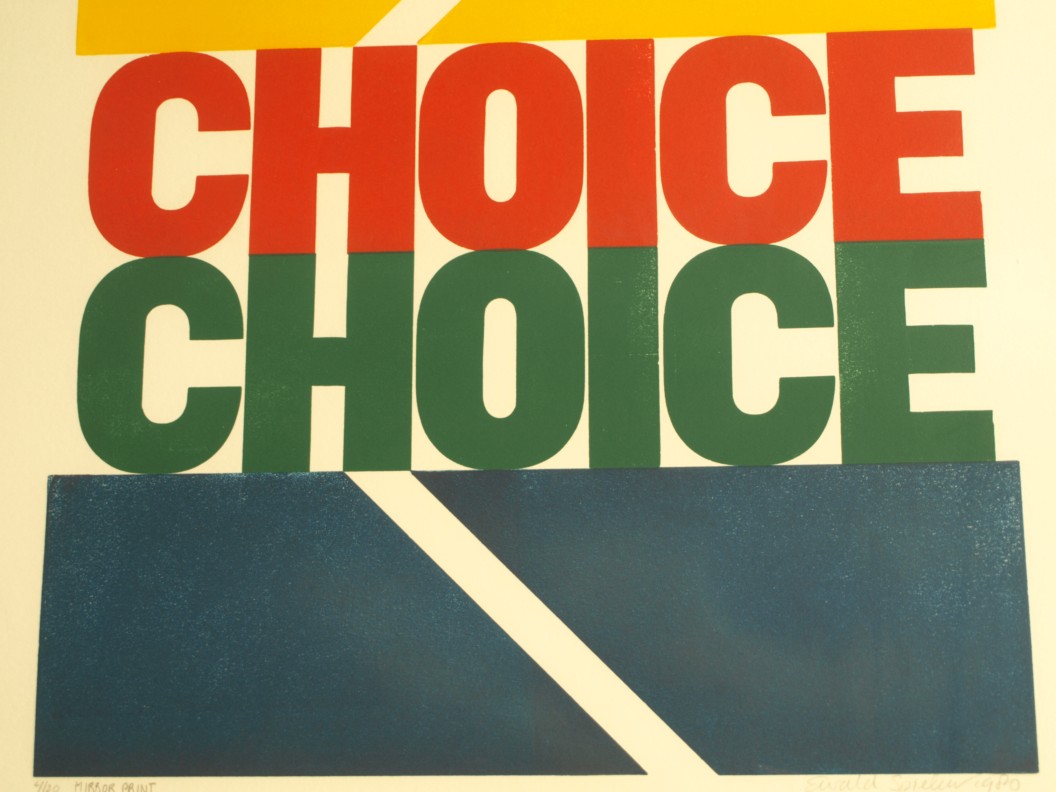 Ewald Spieker - Zeefdruk , Mirror Print “Choice” – gesigneerd & ingelijst - 1980 kopen? Bied vanaf 1!